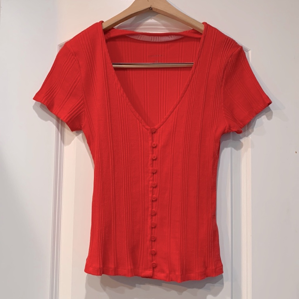 Anthropology Button Down Top